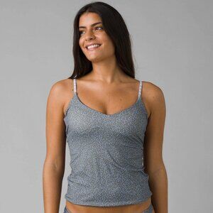 prAna Jess Tankini Reversible—Army Spots & Blue Stripes